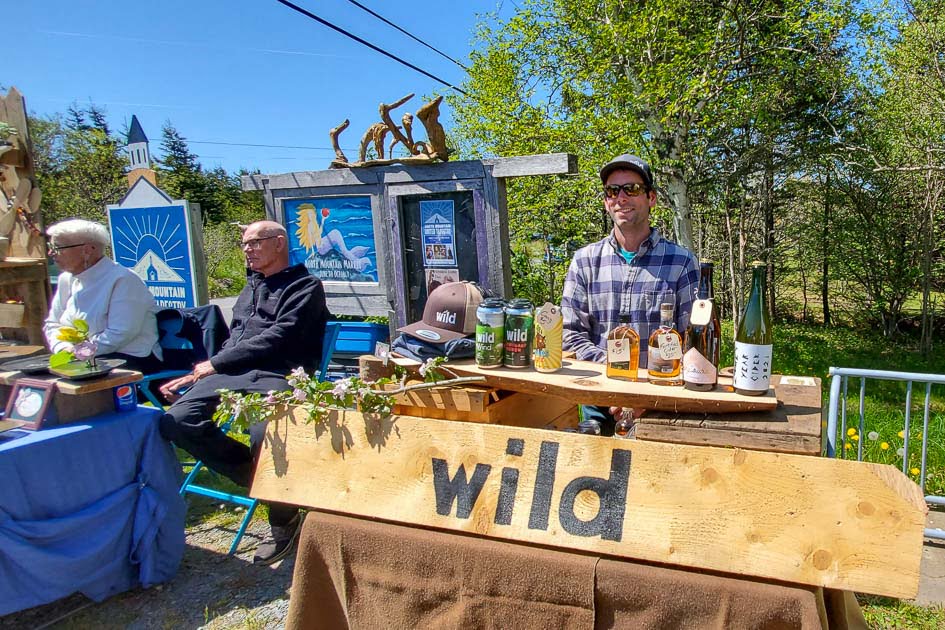Bryan from Wild Cider, wines and spirits at the North Mountain Market