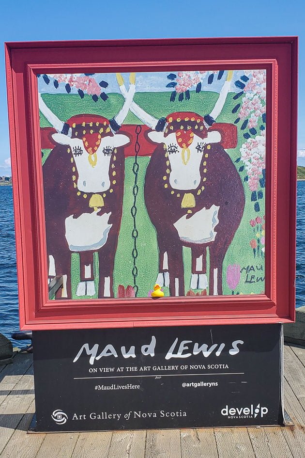 Replica of one of Nova Scotia's most famous artists, Maud Lewis. See her Paintings at the Art Gallery of Nova Scotia