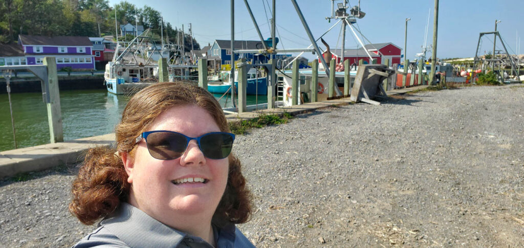 Me in front of Harbourville